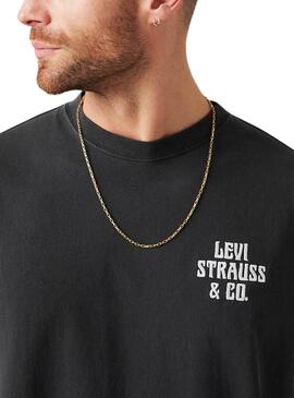 Camiseta Levis Vintage preta para homem.