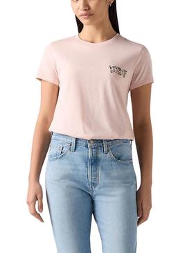 Camiseta Levis The Perfect Tee Neutrals rosa para mulher