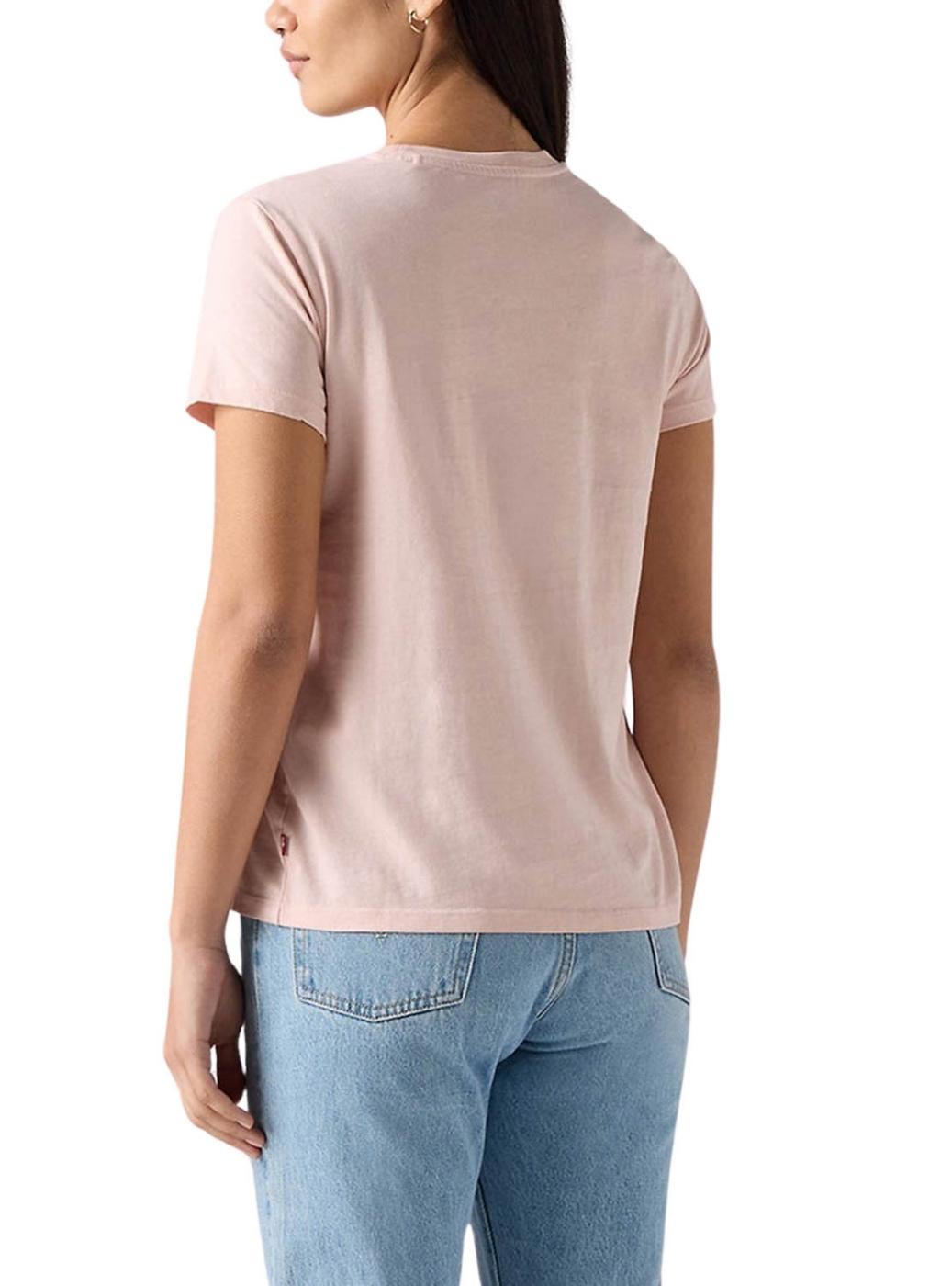 Camiseta Levis The Perfect Tee Neutrals rosa para mulher