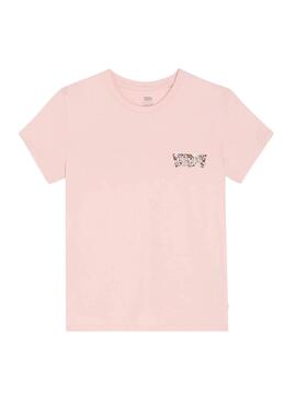 Camiseta Levis The Perfect Tee Neutrals rosa para mulher