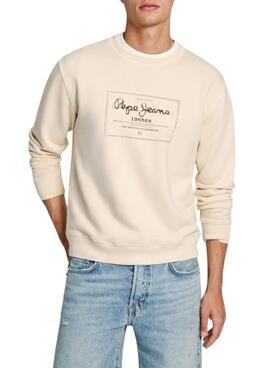 Moletom Pepe Jeans Simon bege para homem