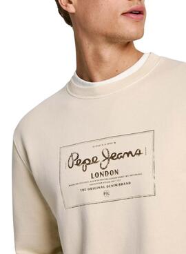 Moletom Pepe Jeans Simon bege para homem