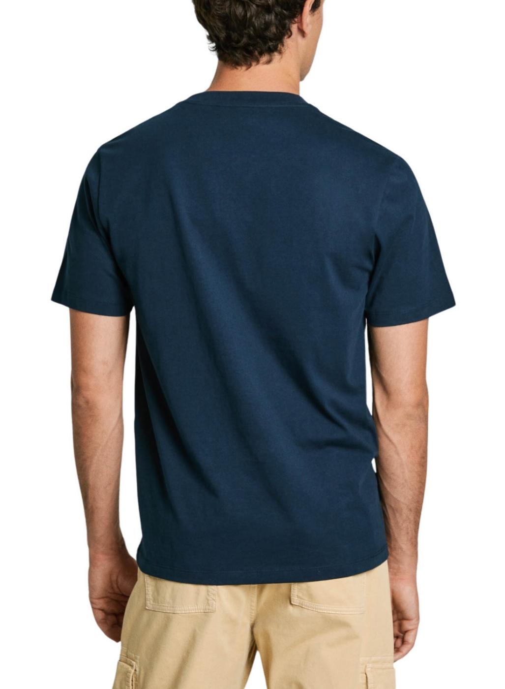 Camiseta Pepe Jeans Axel azul marinho para homem