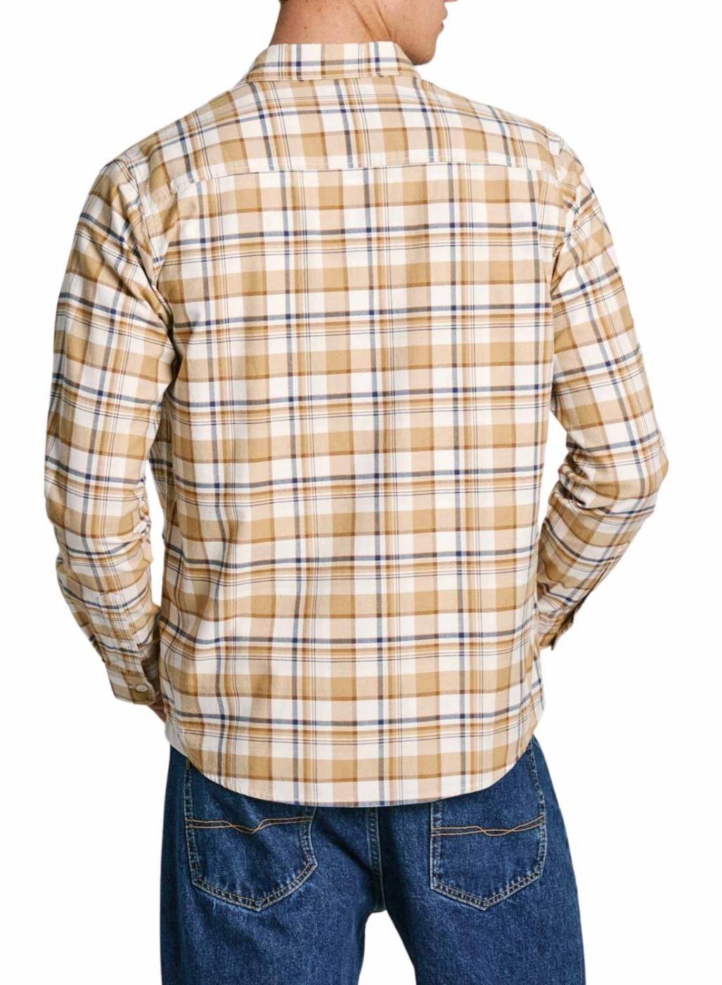 Camisa Pepe Jeans Manel bege para homem