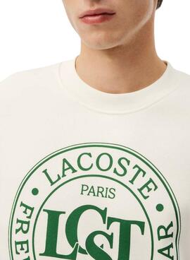 Moletom Lacoste French Sportswear bege para homem