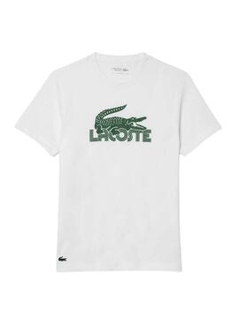 Camiseta Lacoste Croco XL branca para homem