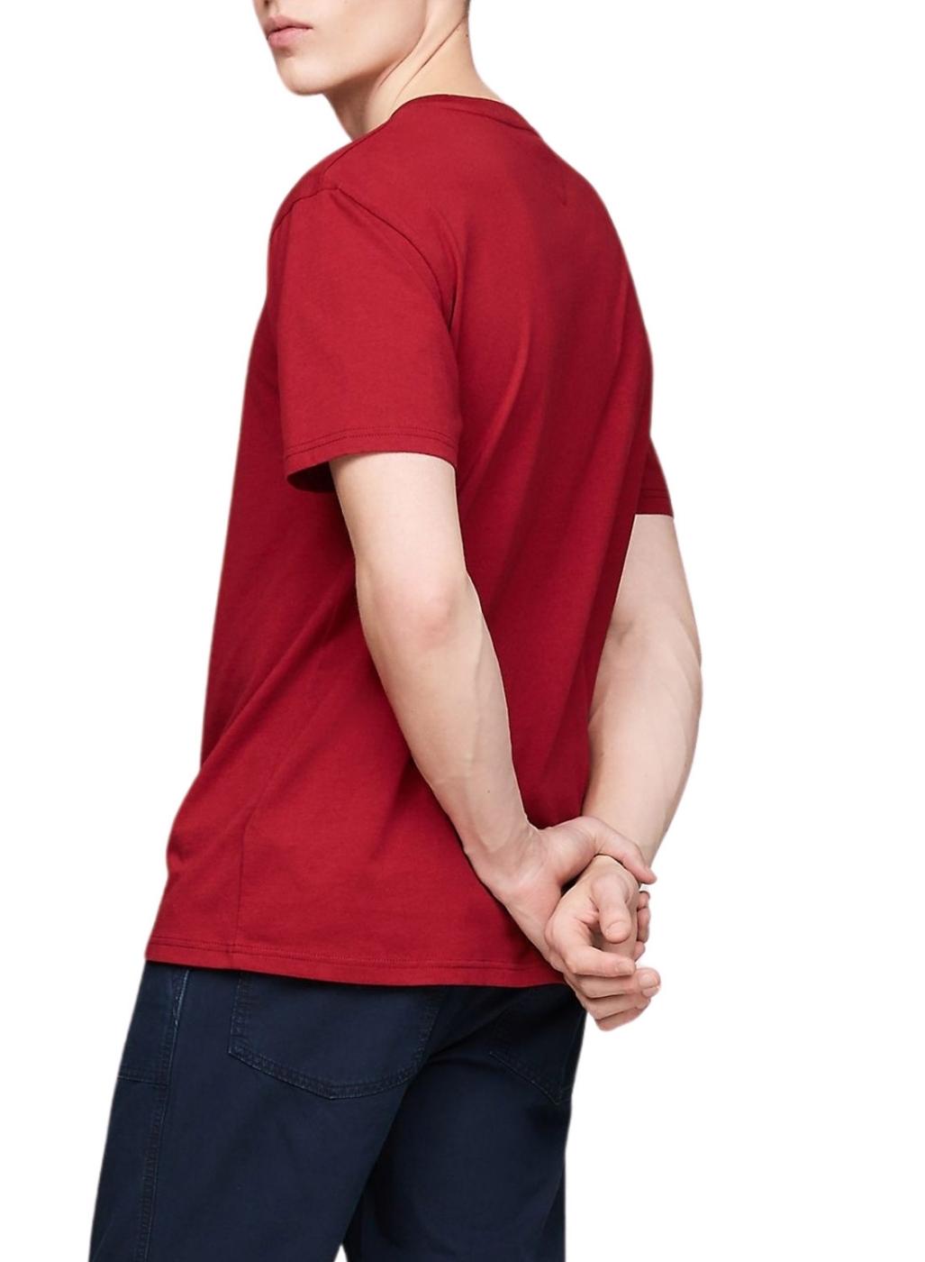 Camiseta Tommy Jeans Signature Twist vermelha para homem