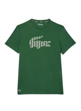 Camiseta Lacoste Monograma verde para homem