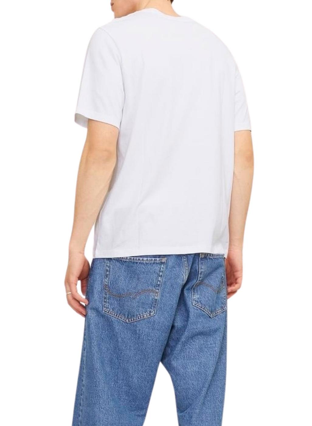 Camiseta Jack and Jones Logo branco para homem