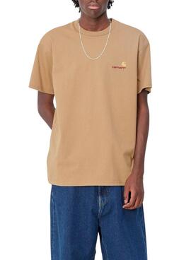 Camiseta Carhartt Script camelo para homem