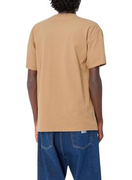 Camiseta Carhartt Script camelo para homem