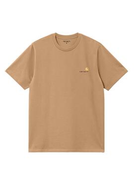 Camiseta Carhartt Script camelo para homem