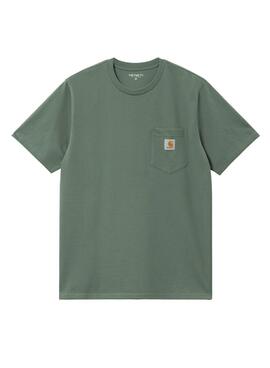 Camiseta Carhartt Pocket verde para homem