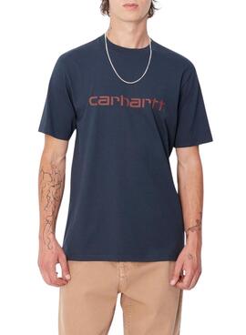 Camiseta Carhartt azul marinho para homem