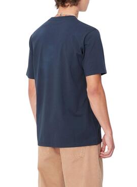 Camiseta Carhartt azul marinho para homem