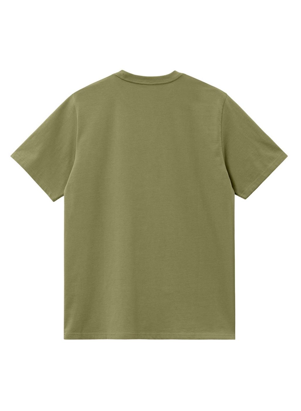 Camiseta Carhartt verde básica para homem.