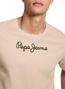 Camisa Pepe Jeans Eggo bege para homem