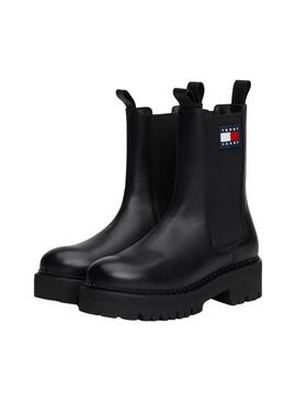 Botas Tommy Jeans Urban Chelsea preto para mulher