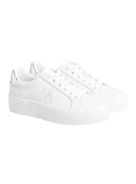 Sapatos Calvin Klein Jeans Bold branco para mulher