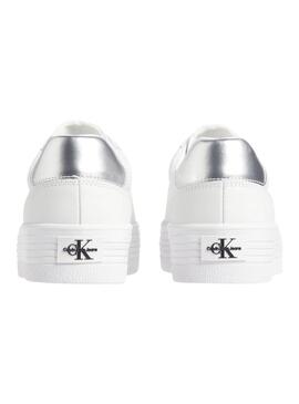 Sapatos Calvin Klein Jeans Bold branco para mulher