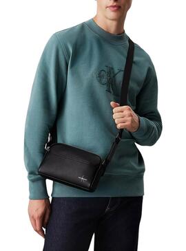 Bolsa Calvin Klein Jeans Monogram negro para homem