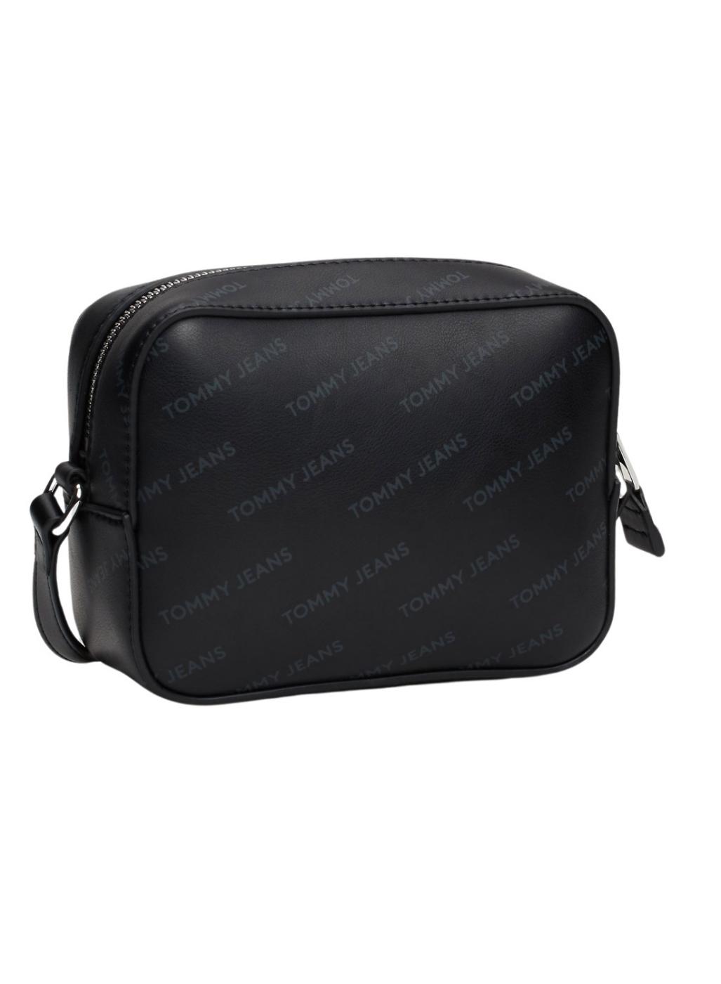 Bolsa Tommy Jeans Essential Must Camera Print preta para mulher