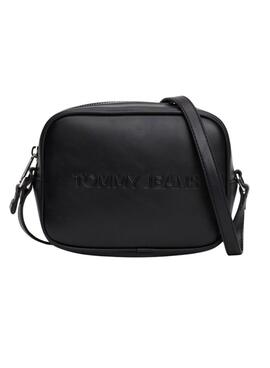 Bolsa Tommy Jeans Essential Must Camera preta para mulher