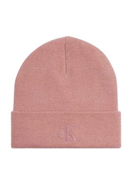 Gorro Calvin Klein Jeans Monograma Bordado rosa para mulher