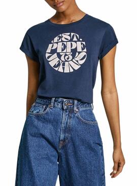 Camiseta Pepe Jeans Elvia Marinho Para Mulher