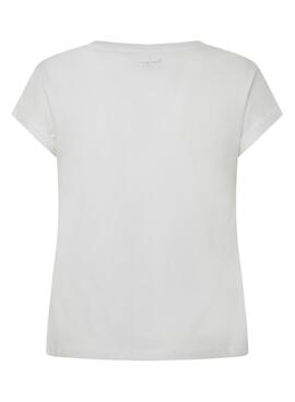 Camiseta Pepe Jeans Evette branca para mulher