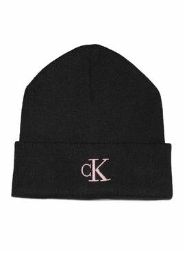 Gorro Calvin Klein Jeans Monogram preto para mulher