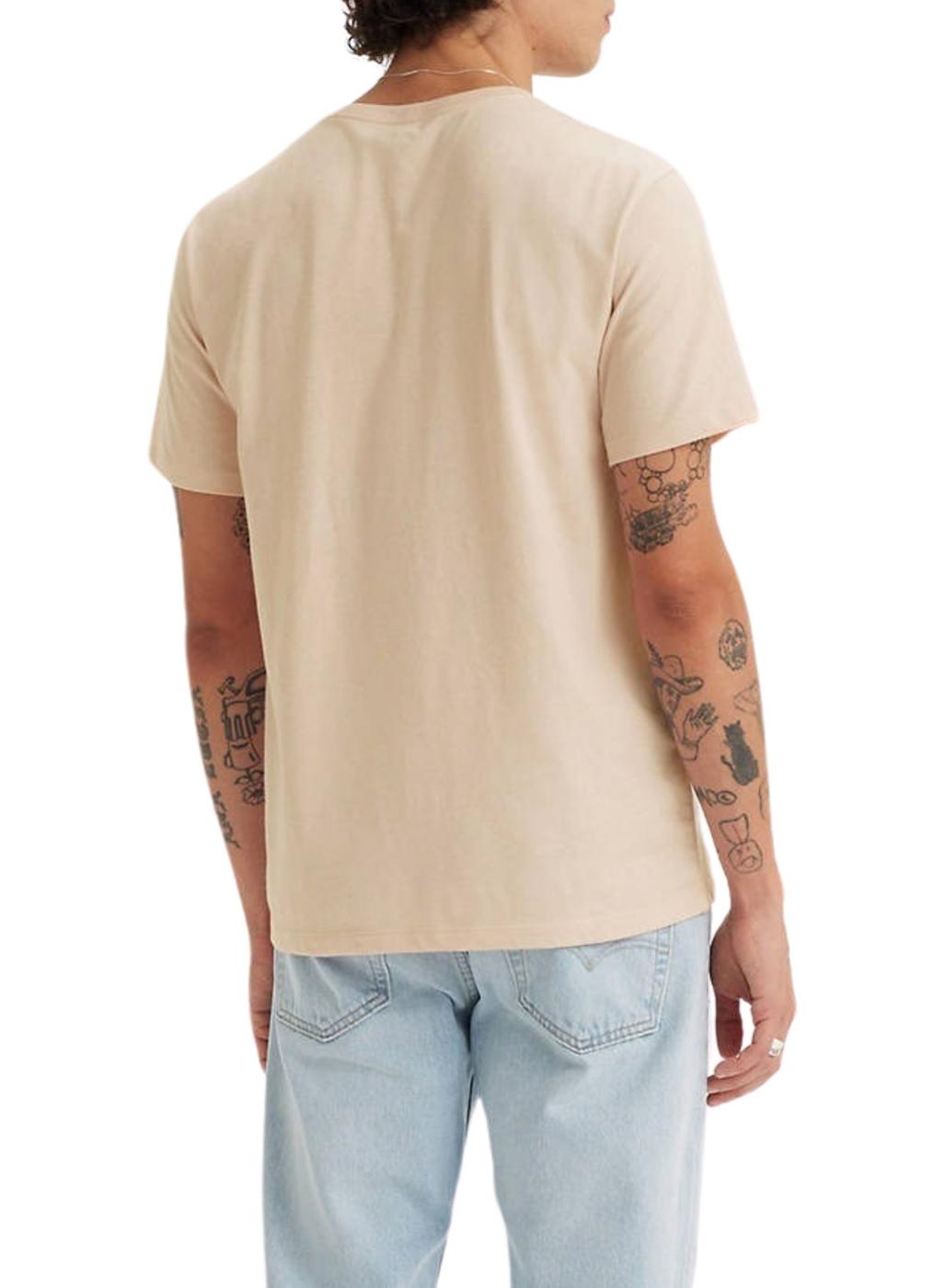 Camiseta básica bege Levi's para homem