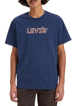 Camiseta Levis Padded azul para homem