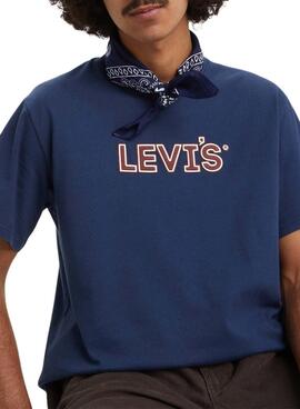 Camiseta Levis Padded azul para homem