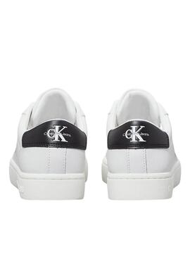 Sapatilhas Calvin Klein Jeans Chunky cupsole branco e preto para mulher