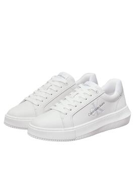 Sapatilhas Calvin Klein Jeans Chunky cupsole branco para mulher