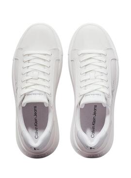 Sapatilhas Calvin Klein Jeans Chunky cupsole branco para mulher