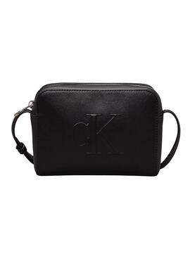 Bolsa Calvin Klein Jeans Camera esculpida preta para mulher