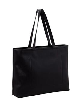 Bolsa Calvin Klein Jeans Sculpted tote preta para mulher