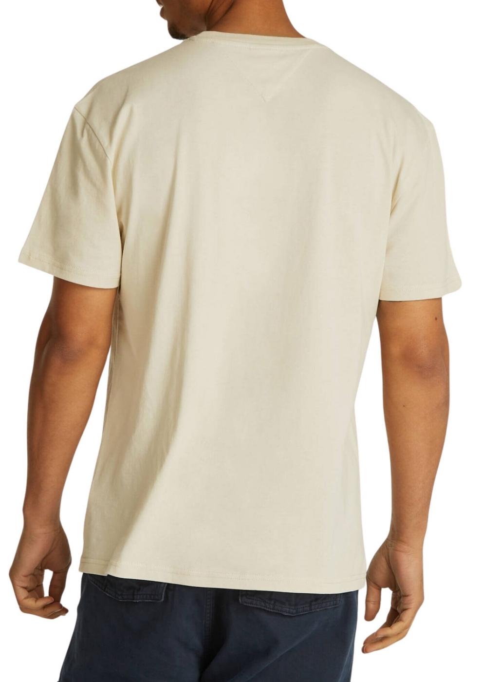 Camiseta Tommy Jeans Gold Linear bege para homem