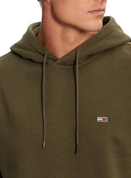 Moletom Tommy Jeans Hoodie verde para homem