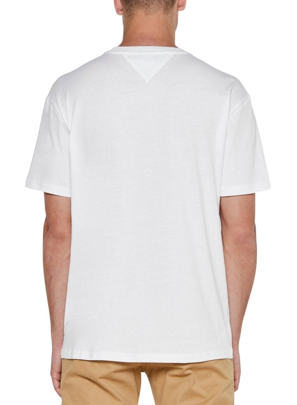 Camiseta Tommy Jeans Entry branca para homem