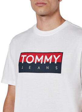 Camiseta Tommy Jeans Entry branca para homem