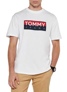 Camiseta Tommy Jeans Entry branca para homem