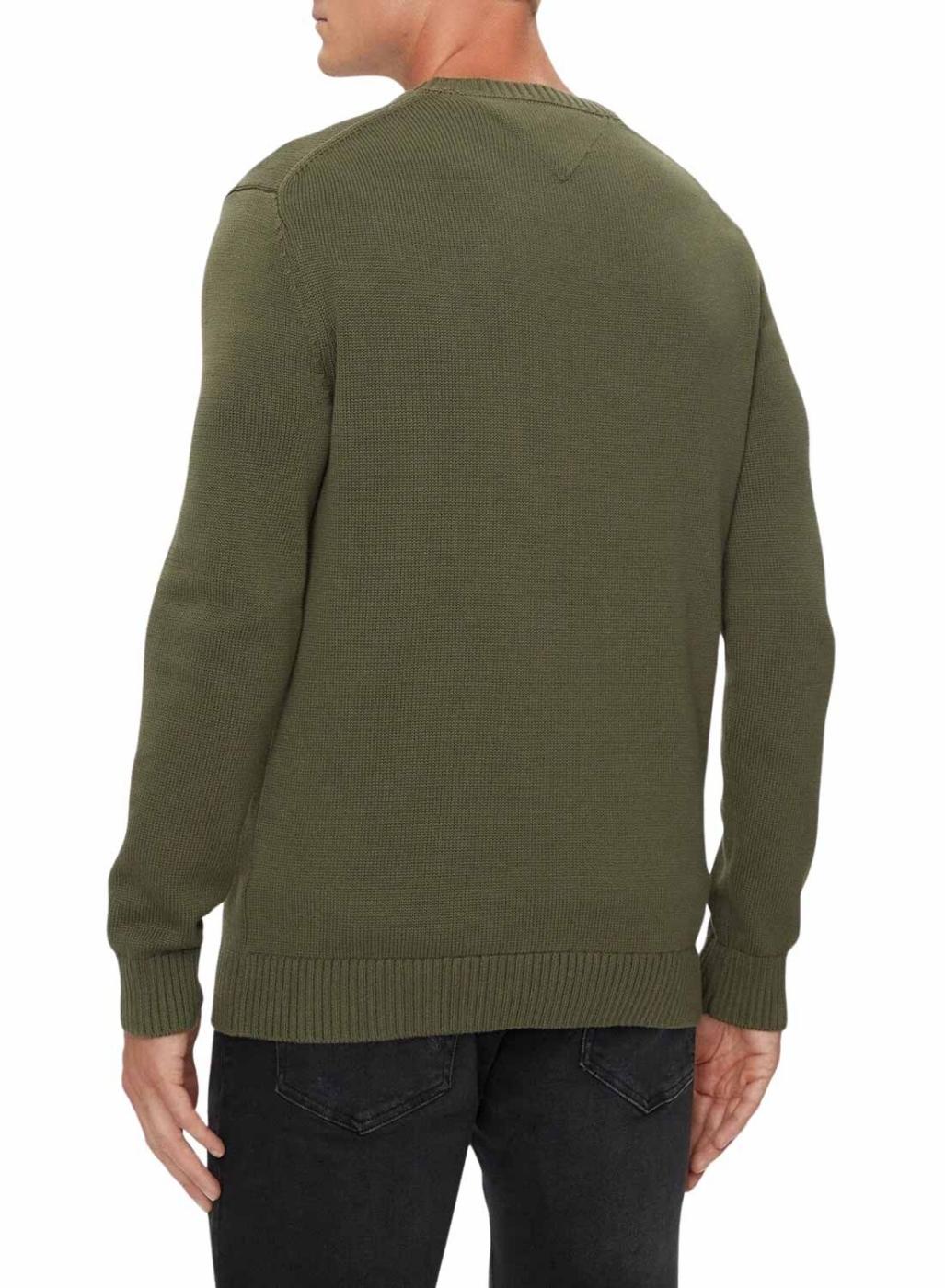 Camiseta Tommy Jeans C neck verde para homem