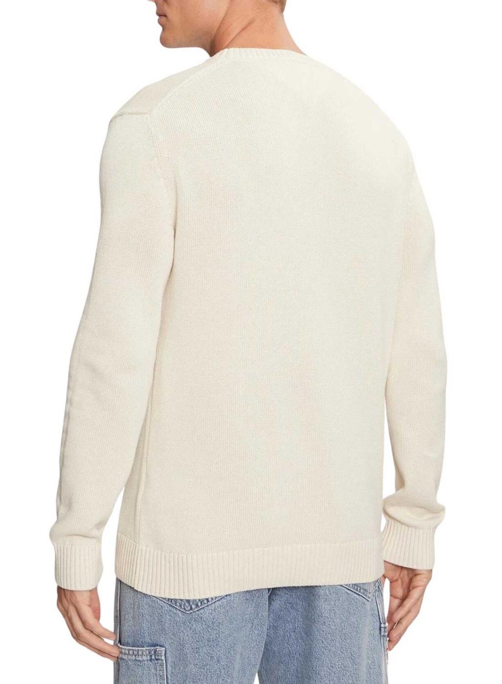 Camisola Tommy Jeans Essentials bege para homem.