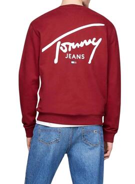 Moletom Tommy Jeans Entry vermelho para homem