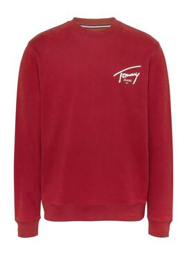 Moletom Tommy Jeans Entry vermelho para homem