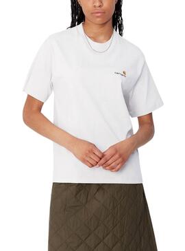 Camiseta Carhartt American Script branca para mulher