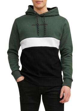 Sweat Jack & Jones Reid Block Verde Homem